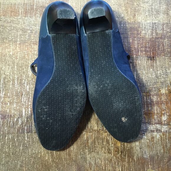 SAS San Antonio Shoes Cate Mary Jane Pump Navy Blue Womens 8 Wide Heel Comfort - Picture 8 of 10